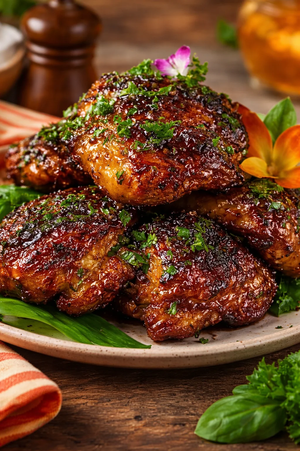 Deliciously sticky-sweet Huli Huli Chicken grilled to perfection