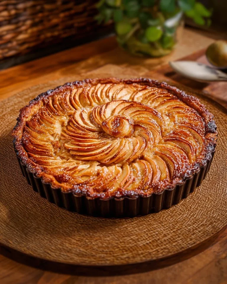 Easiest apple cake with fresh apples and a rustic presentation
