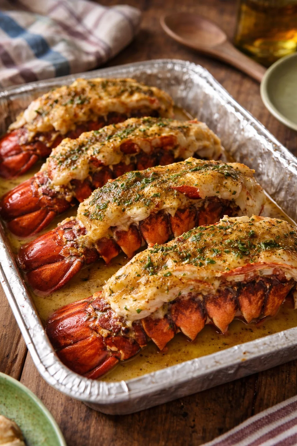 Broiled Lobster Tails with Garlic Butter Delicious broiled lobster tails served with garlic butter sauce