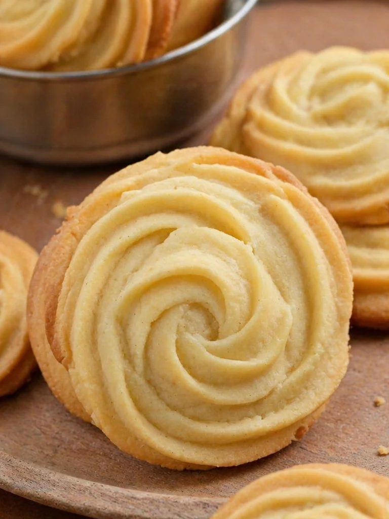 Delicious homemade butter cookies on a plate, ready to be enjoyed