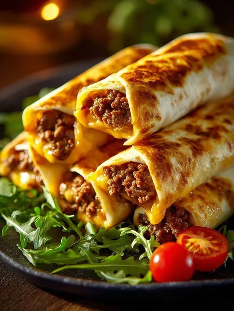 Cheesy Beefy Burritos