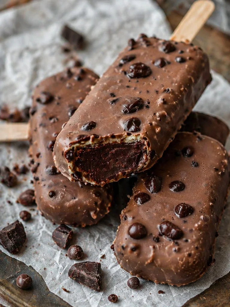 Delicious creamy ice cream bars ready to enjoy