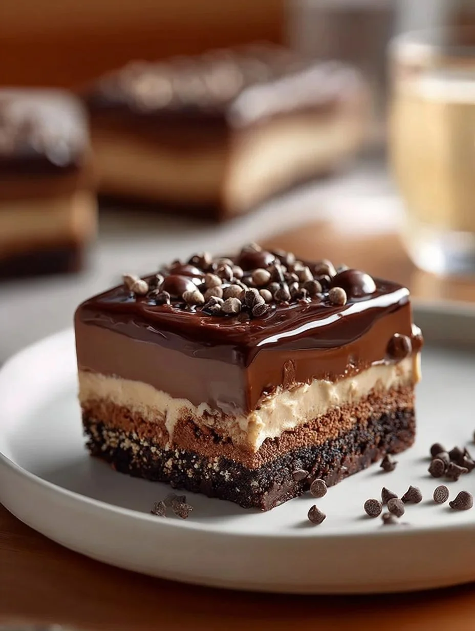 Delicious and moist Earthquake Cake topped with chocolate and coconut