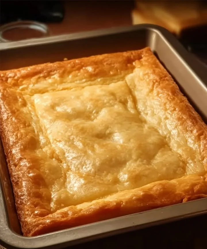 Delicious tray of easy ooey gooey bars topped with chocolate chips.