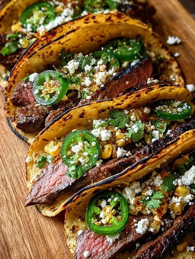 Grilled Corn on the Cob Steak Tacos