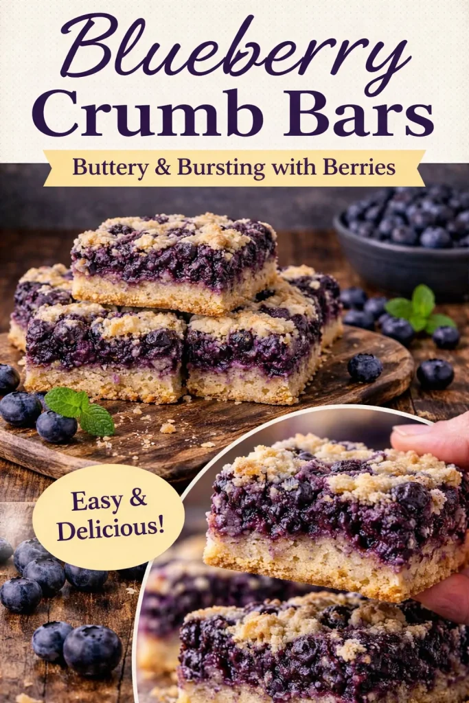 Incredible Blueberry Crumb Bars