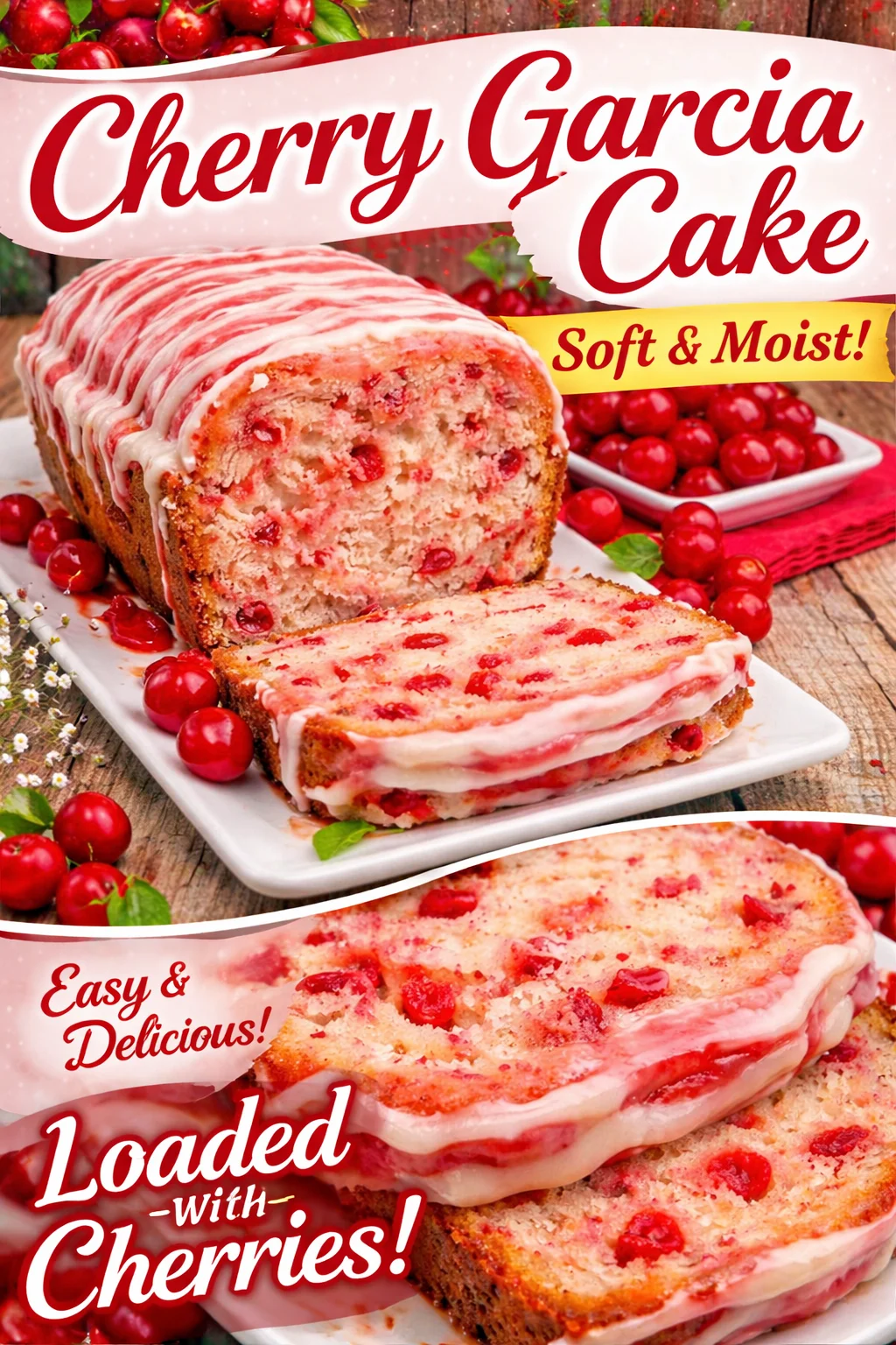 Incredible Cherry Garcia Loaf Cake