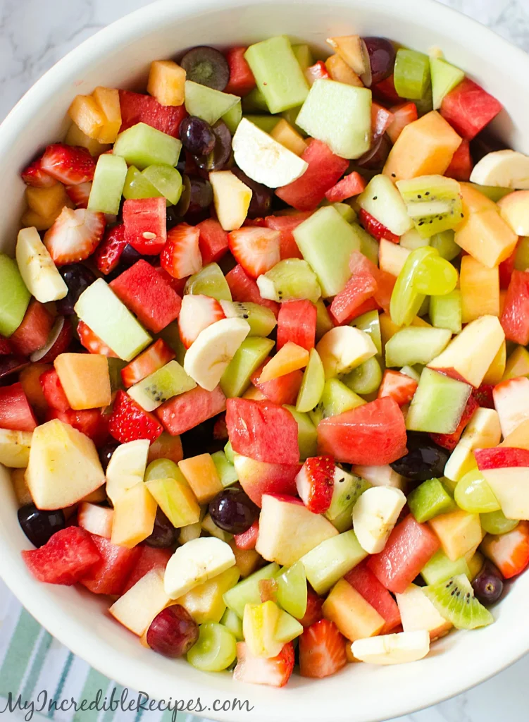 Strawberry Kiwi Melon Fruit Salad