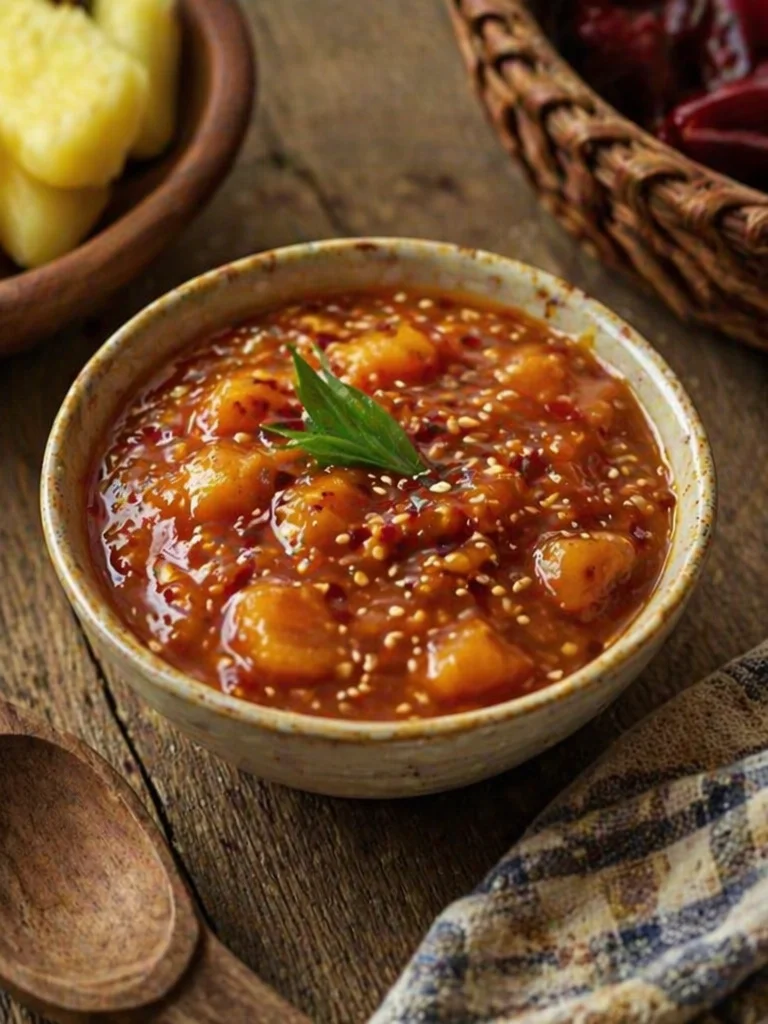 Bottle of Sweet Chilli Pineapple Sauce for dipping and cooking.