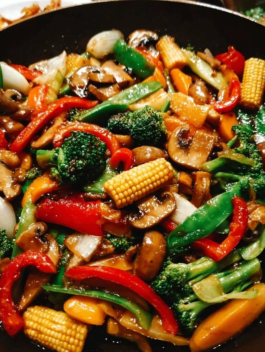 Colorful Vegetable Stir Fry with fresh vegetables and savory sauce