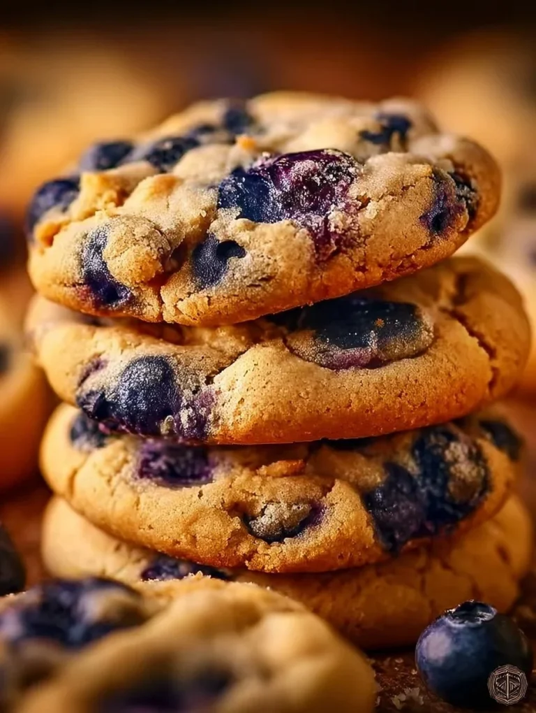 Blueberry Cheesecake Cookies Delicious blueberry cheesecake cookies baked to perfection