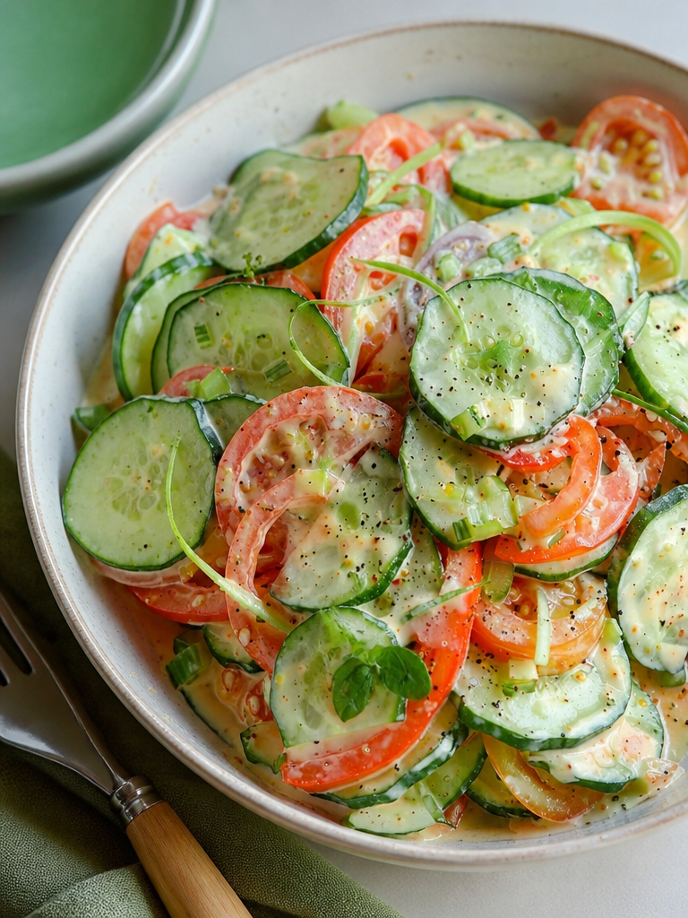 creamy cucumber salad