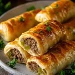 Delicious Keto Philly Cheesesteak Roll-Ups filled with beef and cheese