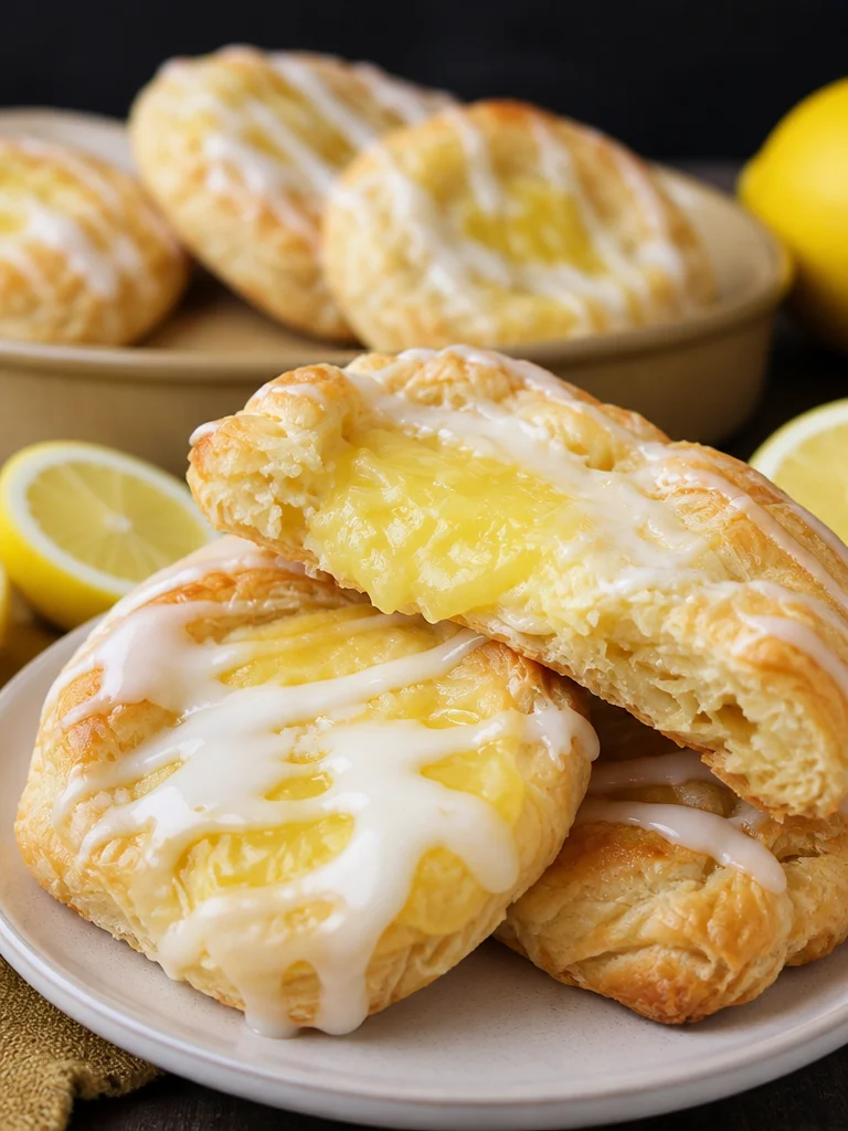 Lemon Pastry Delicious lemon pastry with a flaky crust and zesty filling