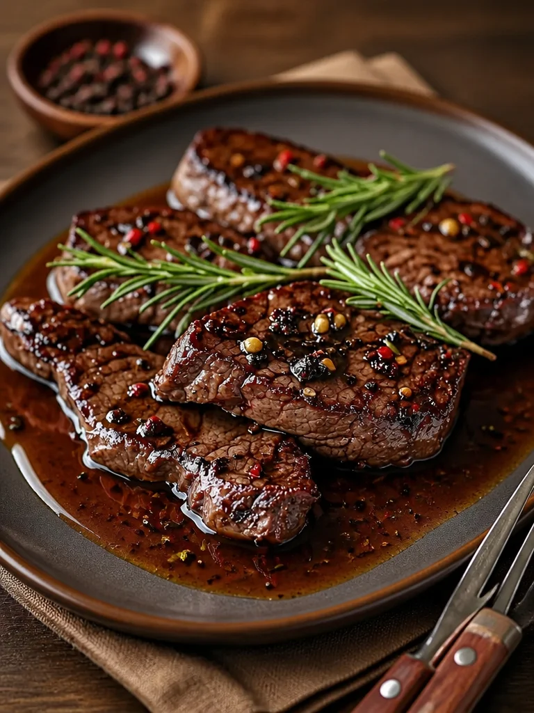 Sweet balsamic marinated steak grilled to perfection with flavorful glaze