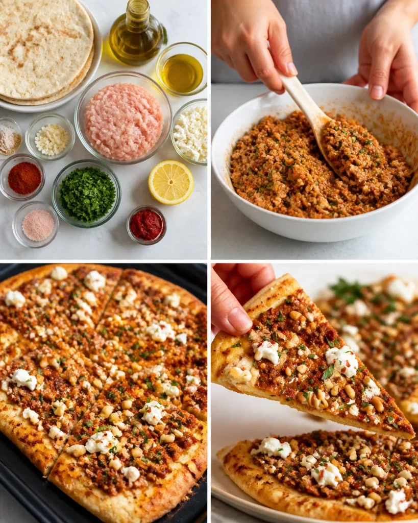8 Minute Lebanese Pizzas (Lahmacun!)