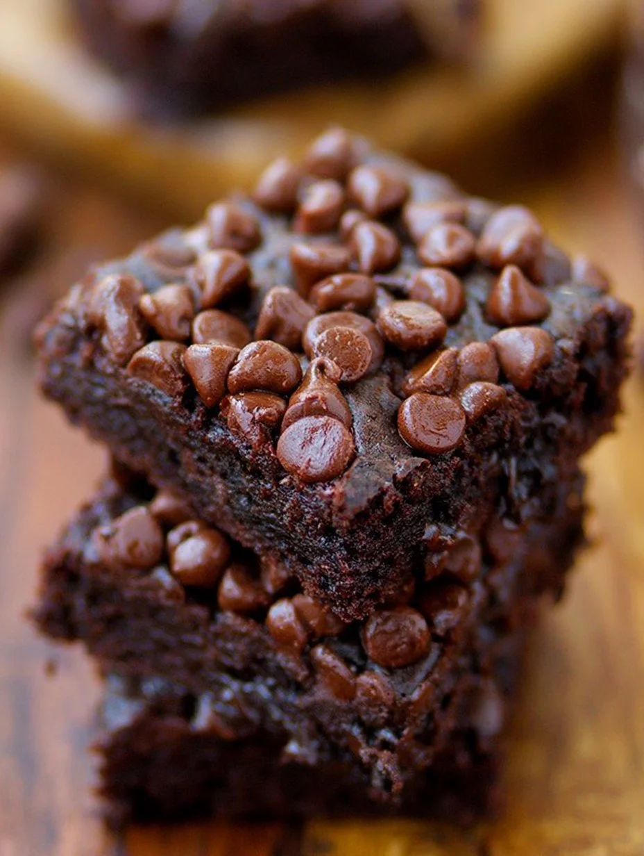 Delicious Brownie Batter Bars fresh from the oven, stacked and ready to enjoy.