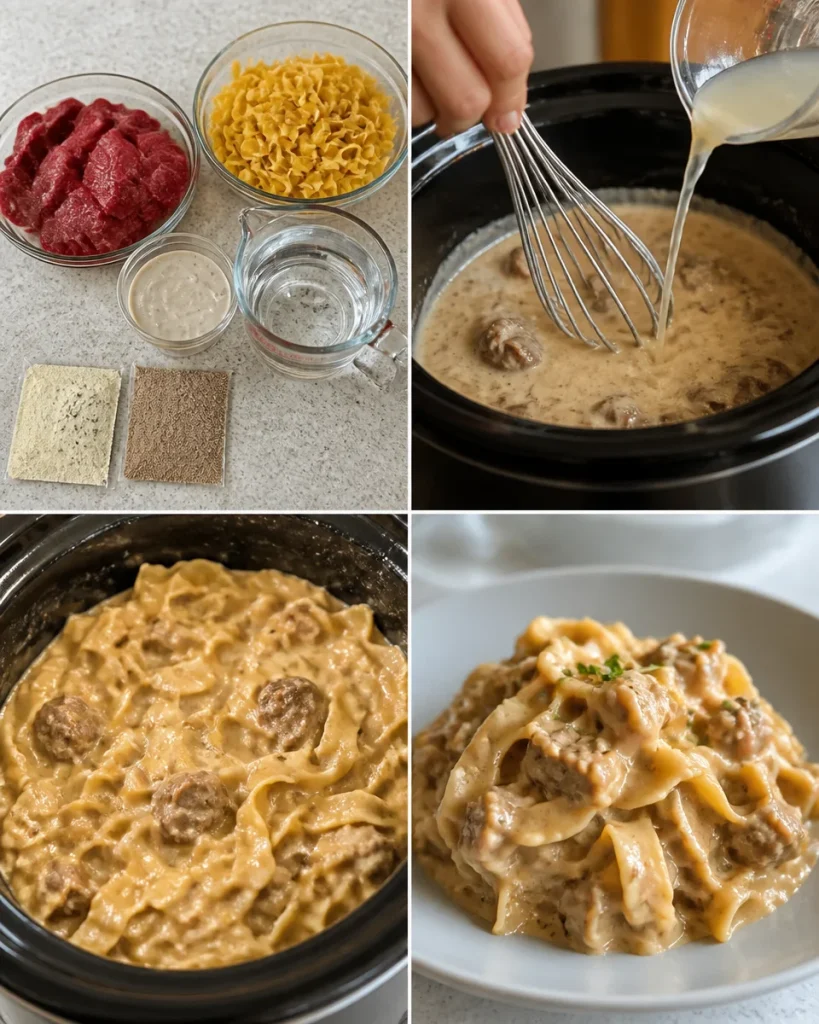 Crock Pot Beef & Noodles (5 Ingredients) Crock Pot Beef & Noodles (5 Ingredients)