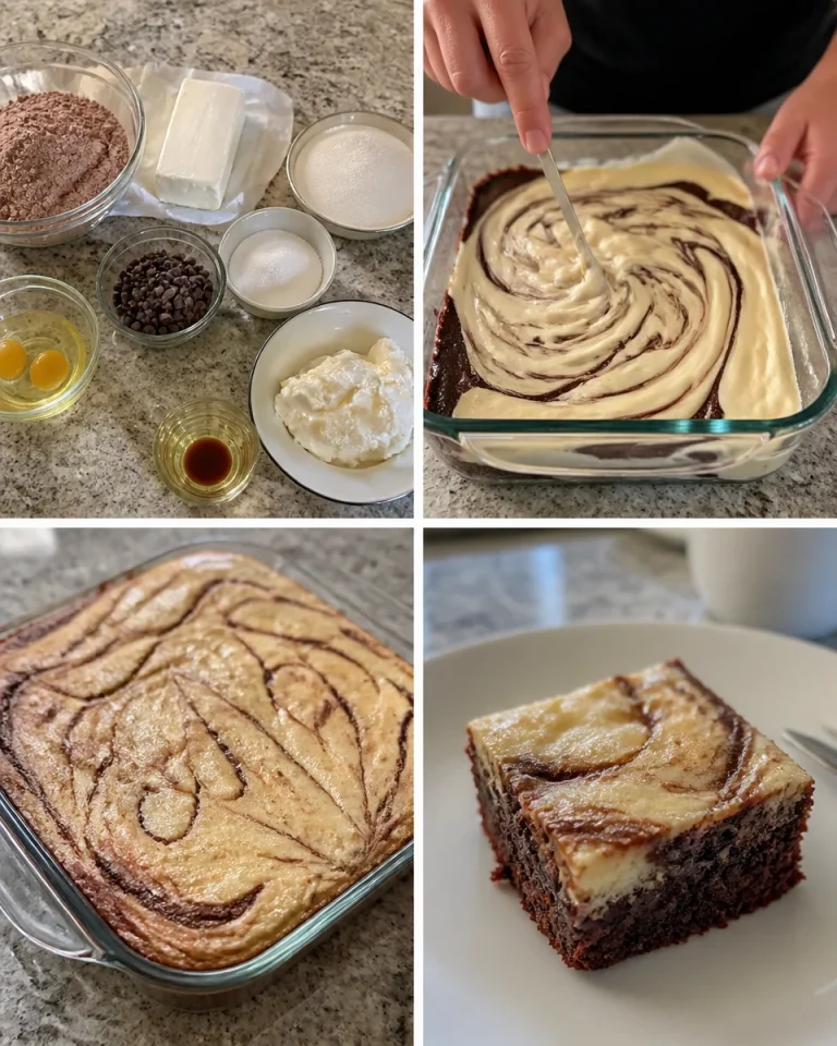 Easy Cheesecake Brownies! Recipe Below! Simple to make, so good! Fudgy brownies with a cheesecake marble topping, for the ultimate brownies! Delicious cheesecake brownies with a creamy marble topping on fudgy brownie base.