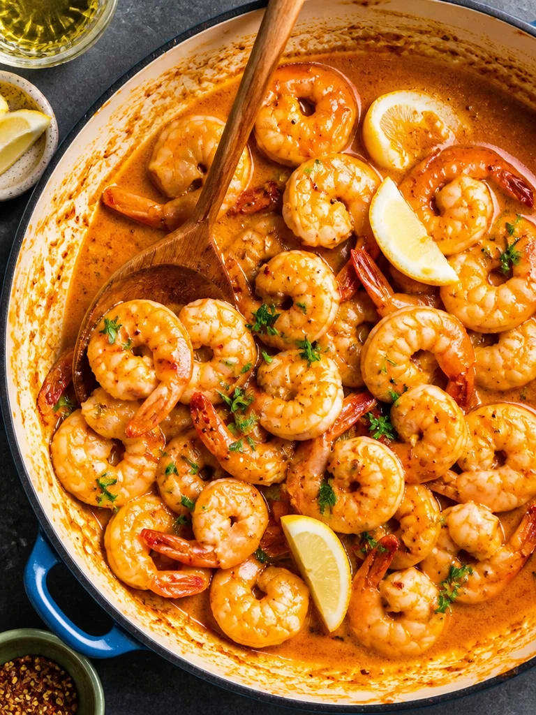 Garlic Butter Shrimp Recipe Delicious garlic butter shrimp served with herbs and spices