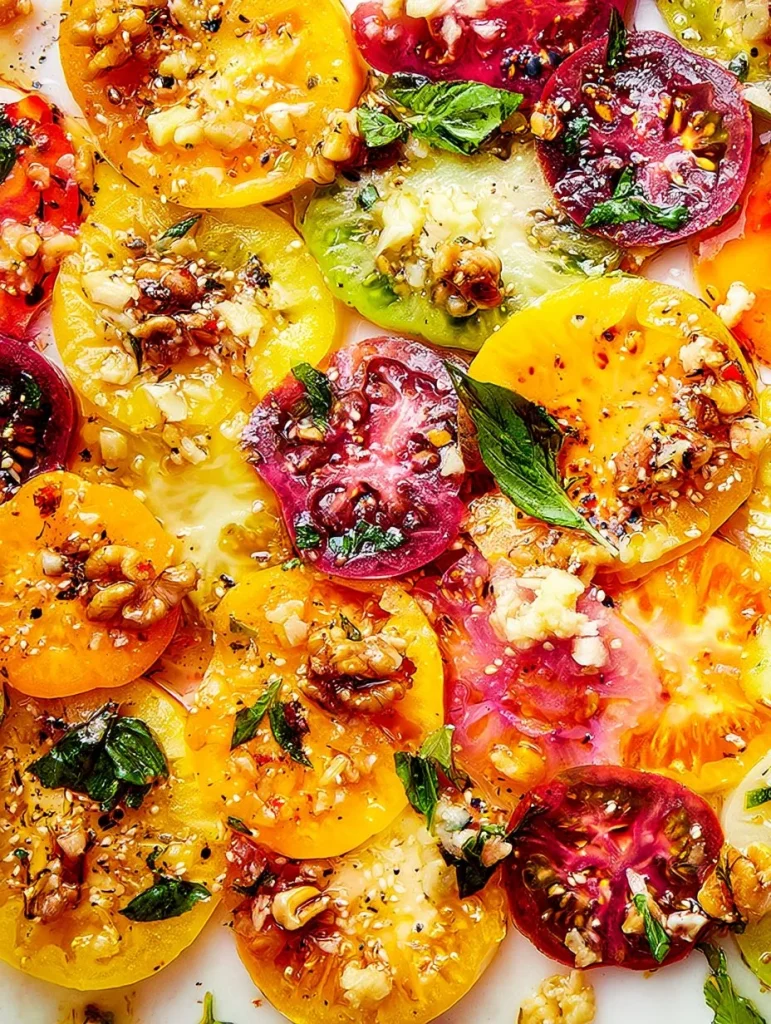 Heirloom Tomato Salad with Sweet Lemon Dressing