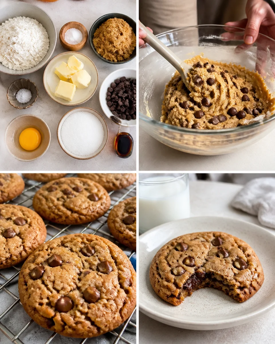 Single Serve Chocolate Chip Cookie Single serve chocolate chip cookie, warm and gooey dessert treat
