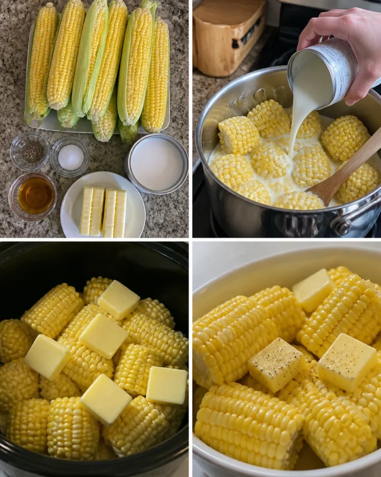 Slow Cooker Sweet Buttery Corn on the Cob! Slow cooker sweet buttery corn on the cob served on a plate