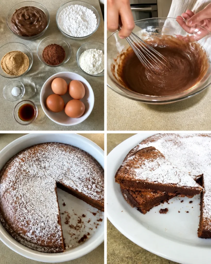 Two-Ingredient Flourless Nutella Cake Two-Ingredient Flourless Nutella Cake