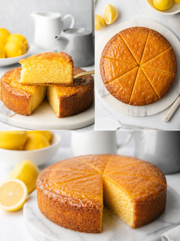 Delicious slice of world's best lemon drizzle cake with lemon zest on top