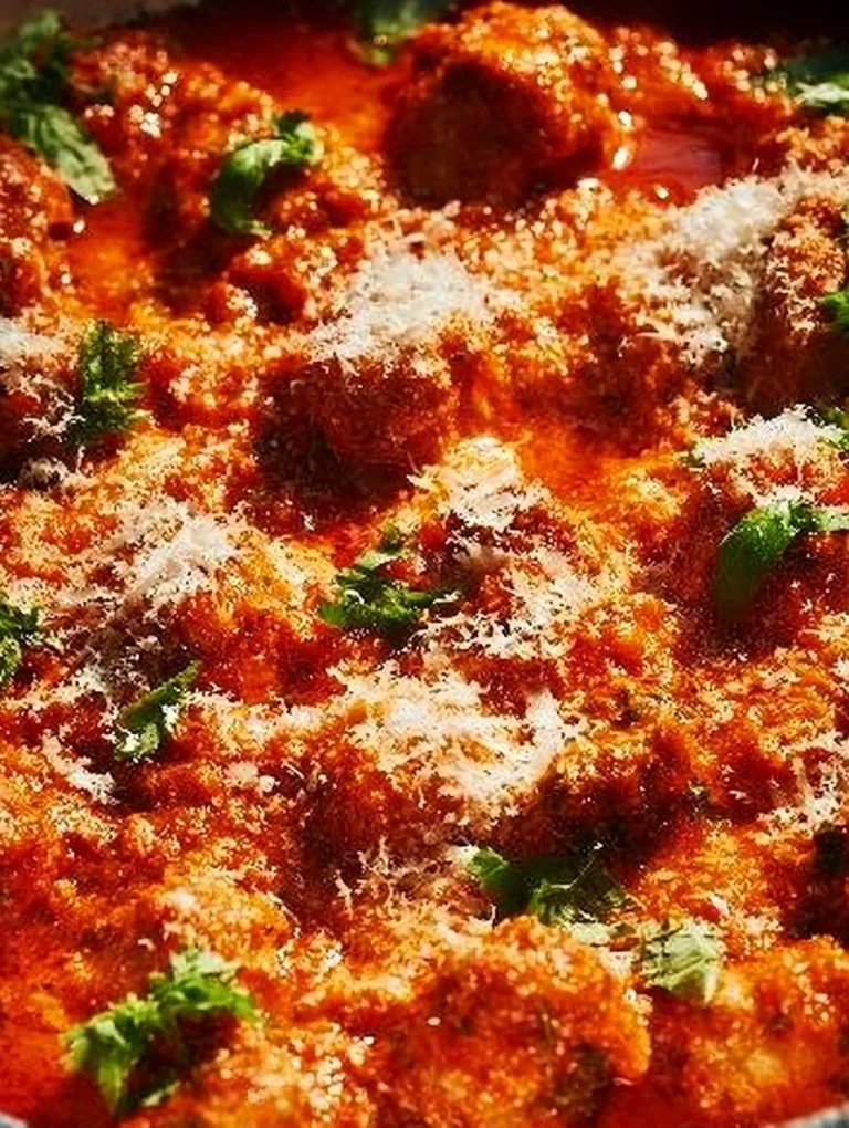 Plate of quick 15 minute sausage meatballs ready to serve.