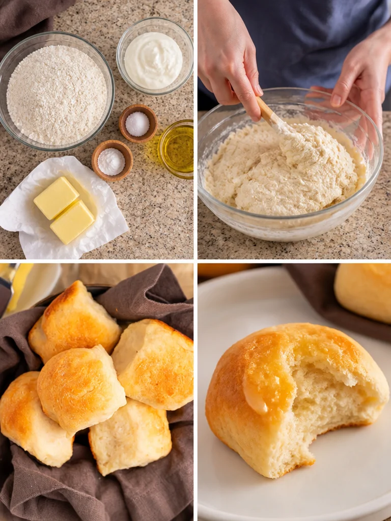 2 Ingredient Dinner Rolls Easy 2 ingredient dinner rolls fresh out of the oven, golden and fluffy.