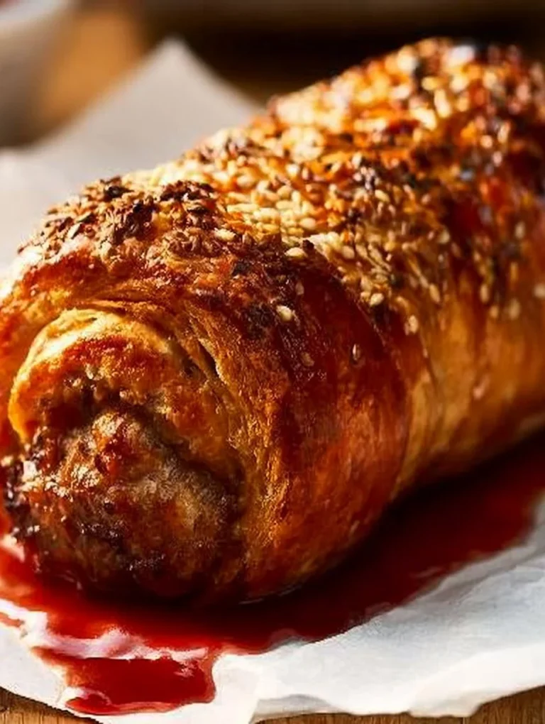 B85 Beef Sausage Rolls - with jalapeño and cheese B85 beef sausage rolls with jalapeño and cheese, a savory snack