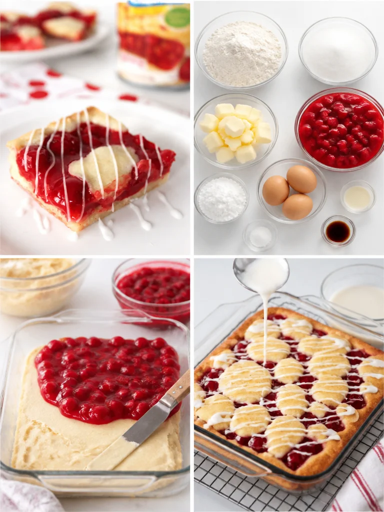 Bangin' Cherry Pie Bars! Delicious homemade Cherry Pie Bars topped with cherry filling and crust