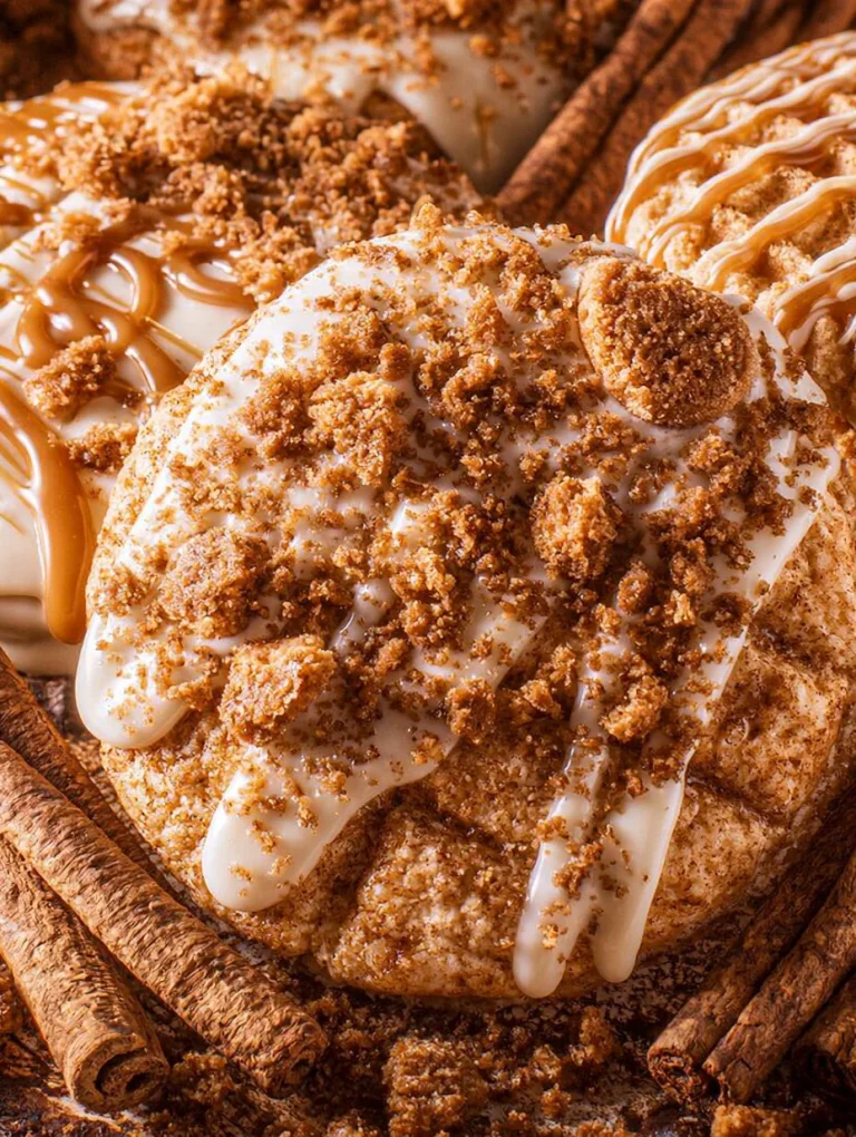 Biscoff Snickerdoodle Cookies Biscoff Snickerdoodle Cookies on a plate, decorated with cinnamon sugar.