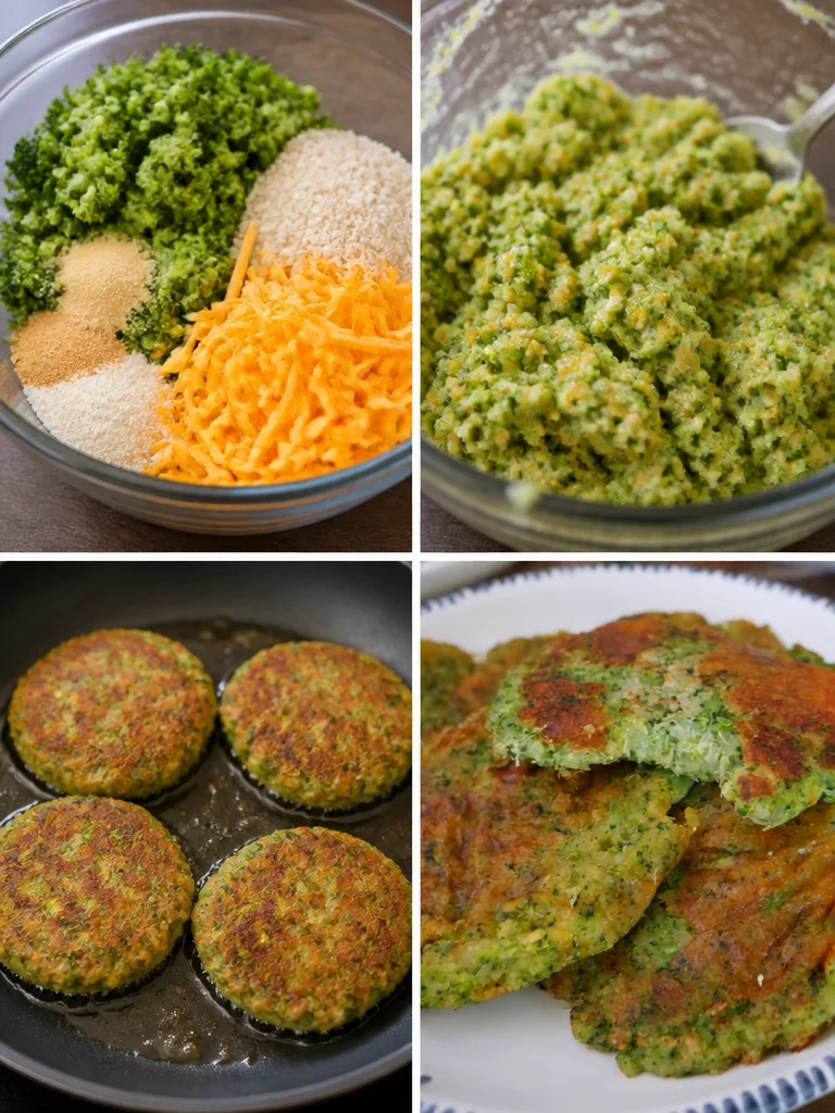 Broccoli Cheddar Fritters Golden brown broccoli cheddar fritters served on a plate with dipping sauce