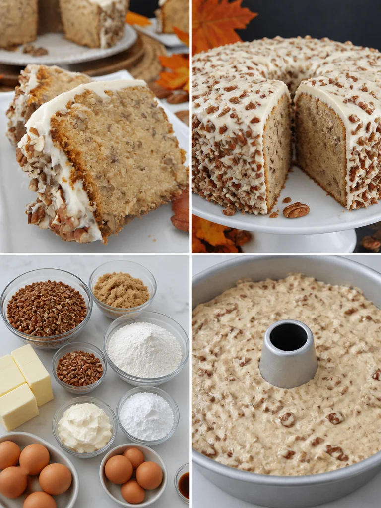 Butter Pecan Pound Cake Moist and delicious butter pecan pound cake on a plate