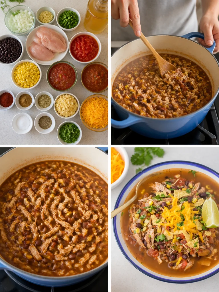 Chicken Taco Soup Bowl of Chicken Taco Soup garnished with cilantro and cheese
