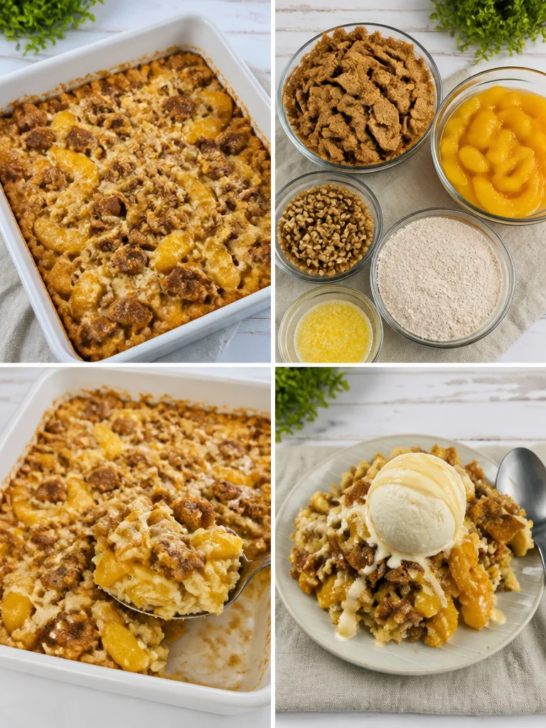 Cinnamon Toast Crunch Peach Cobbler Cinnamon Toast Crunch Peach Cobbler with fresh peaches and cereal topping