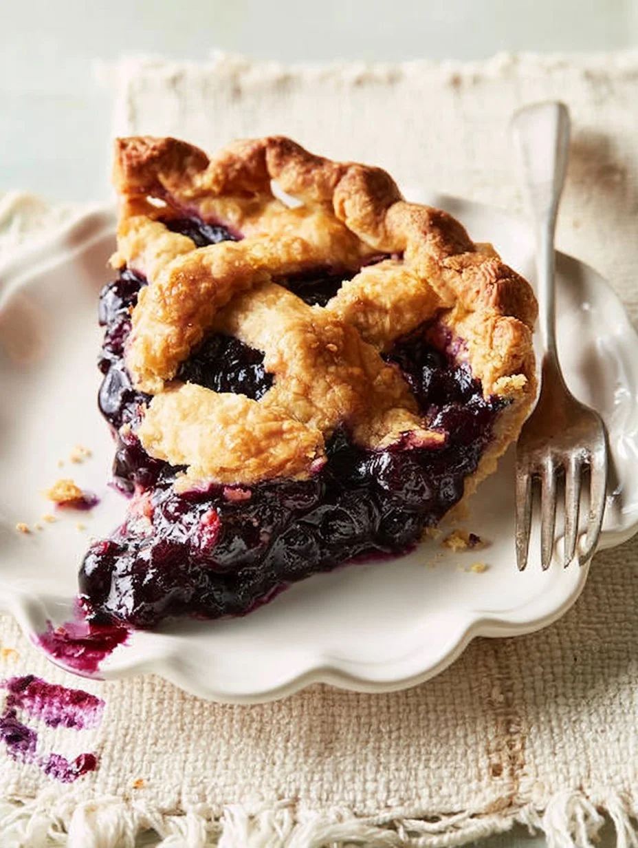 Homemade Blueberry Pie Homemade blueberry pie fresh out of the oven, topped with flaky crust.