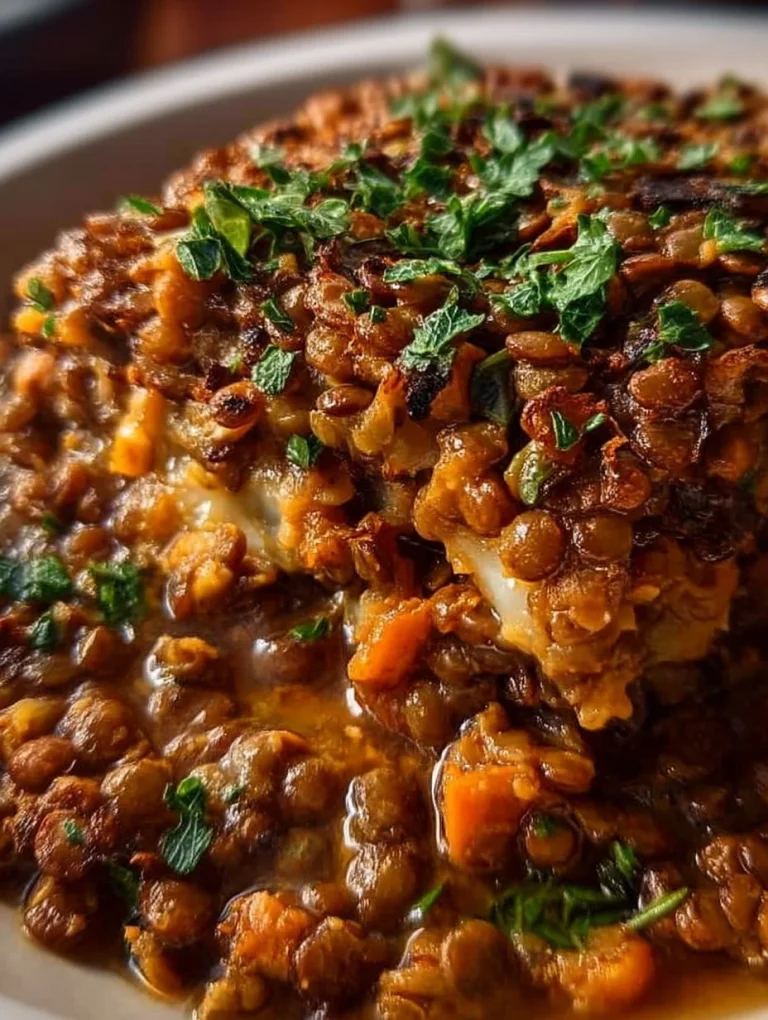 Lentil Ragout - French Puy Lentil Side Dish Delicious Lentil Ragout made with French Puy lentils served in a bowl.