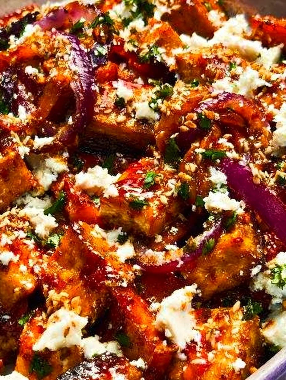 Maple Roasted Pumpkin with Chili and Feta Delicious maple roasted pumpkin with chili and feta cheese garnish