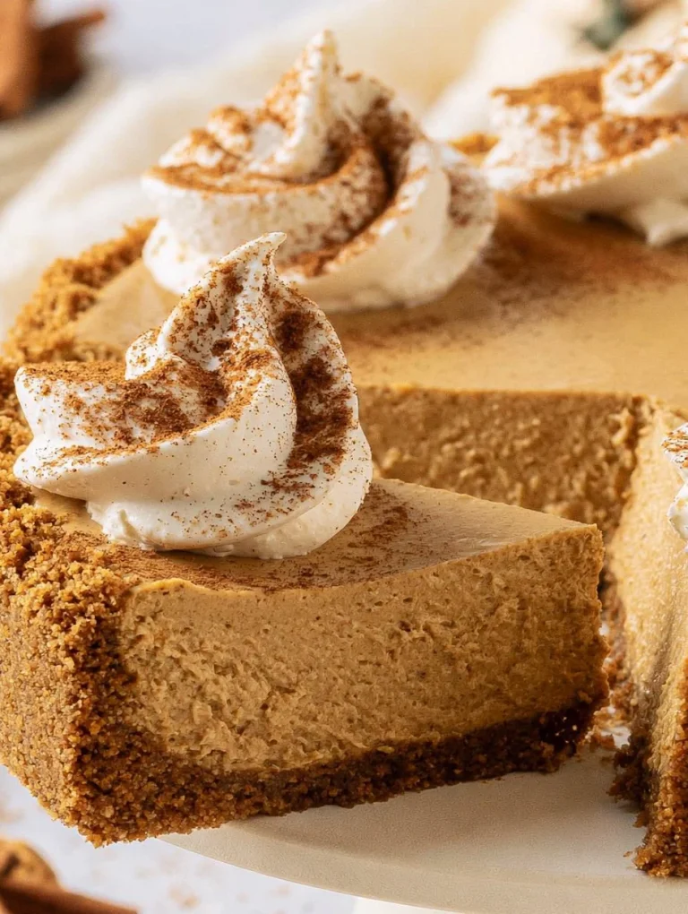 No Bake Gingerbread Cheesecake No Bake Gingerbread Cheesecake topped with whipped cream and gingerbread cookies.