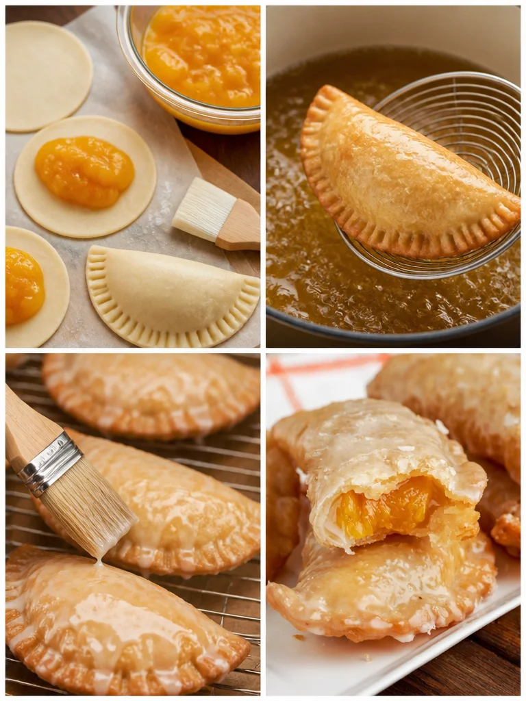Delicious homemade peach hand pies with flaky crust and fresh peach filling