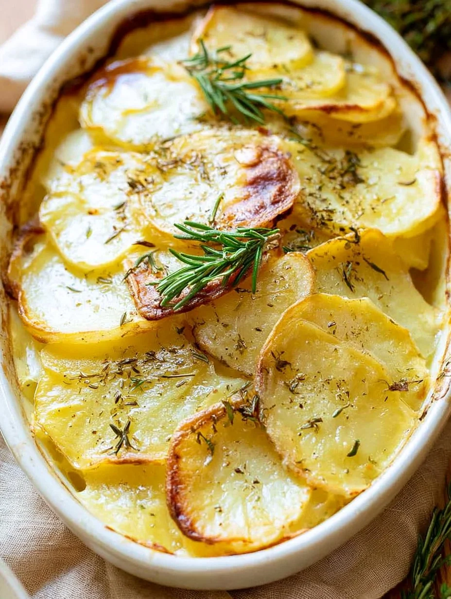 Baked potatoes and onions, golden and crispy, ready to serve as a delicious side dish.