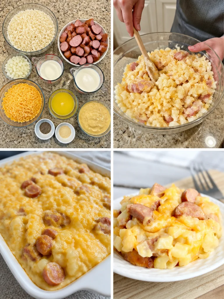 Slow Cooker Cheesy Kielbasa Hashbrown Casserole Slow Cooker Cheesy Kielbasa Hashbrown Casserole in a pot