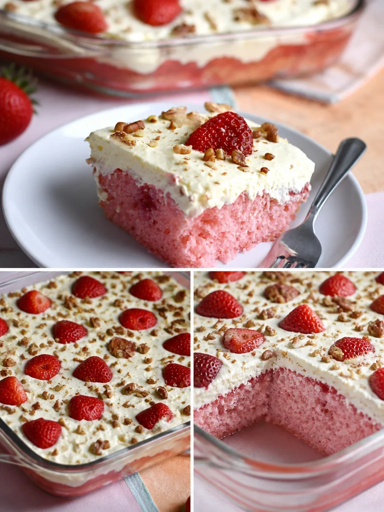 Strawberry Refrigerator Cake Delicious Strawberry Refrigerator Cake layered with fresh strawberries and cream