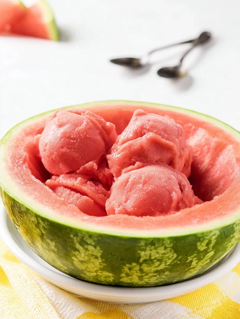 Vegan Watermelon Gelato (Only 2 Ingredients!) Vegan watermelon gelato made with only 2 ingredients in a bowl