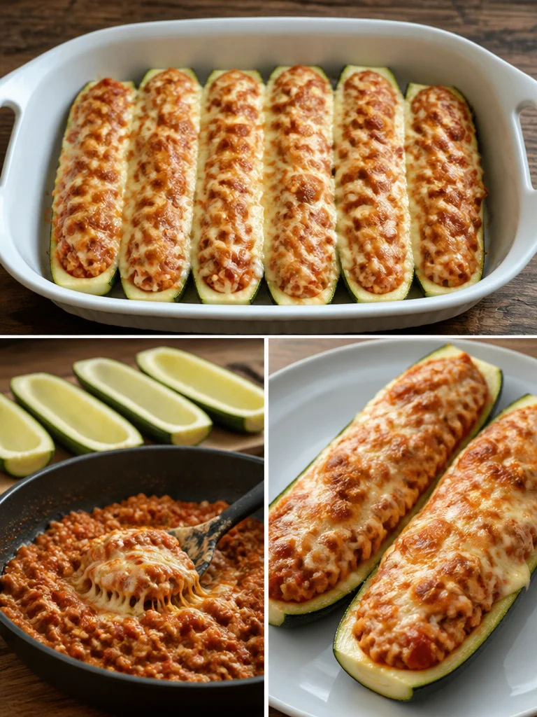 Keto Chicken Parmesan Zucchini Boats (Easy & Healthy!) Keto Chicken Parmesan Zucchini Boats topped with cheese and herbs