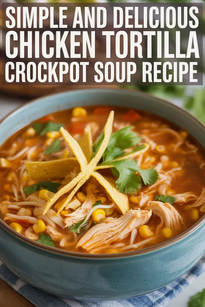 Simple and Delicious Chicken Tortilla Crockpot Soup Recipe Simple and Delicious Chicken Tortilla Crockpot Soup Recipe